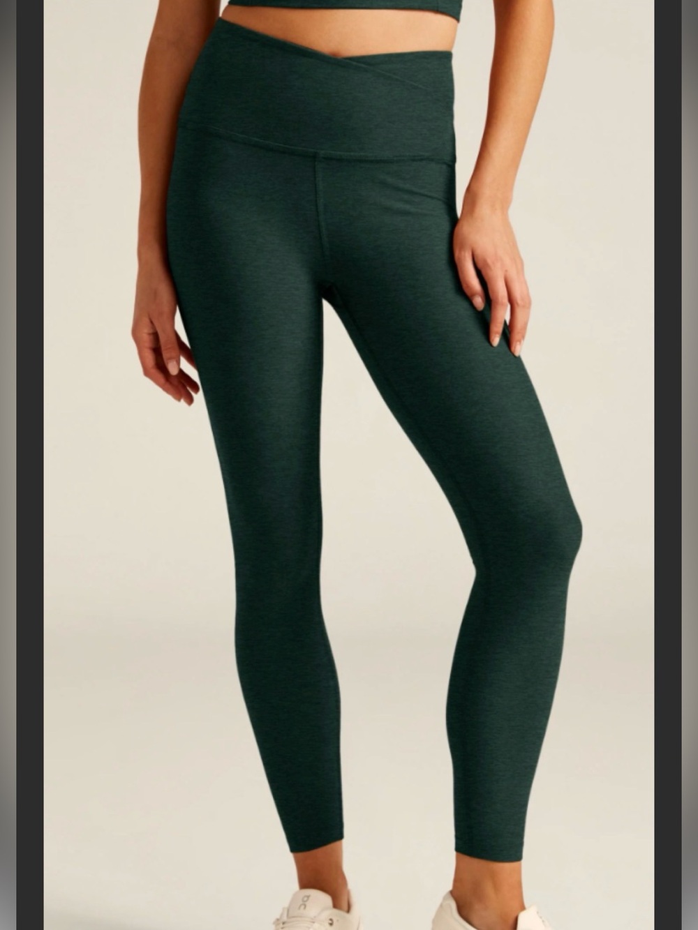 Spacedye At Your Leisure High Waisted Midi Legging - Midnight Green Heather /